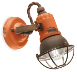 Wandlampe Metall Keramik verstellbar E14 Vintage Design