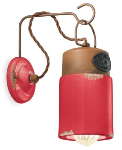 Wandlampe Metall Keramik 33 cm hoch E27 Vintage Design