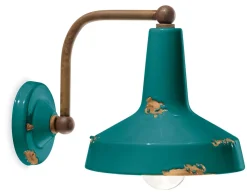 Wandlampe Metall Keramik H: 21 cm E27 Vintage Design