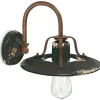 Wandlampe Metall Keramik E27 B: 25 cm Vintage NICOLA