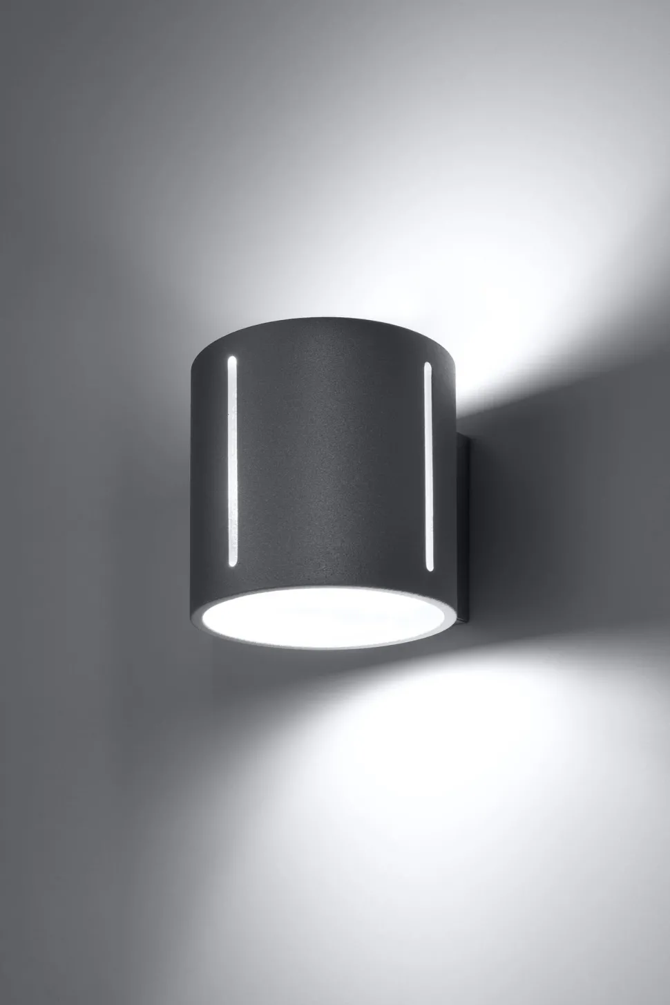 Wandlampe Metall klein H: 10 cm Up Down Grau G9 Flur