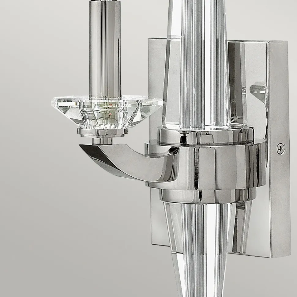 Wandlampe Metall Kristall 45 cm hoch E14 HARLOW