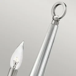 Wandlampe Metall Kristall 45 cm hoch E14 HARLOW