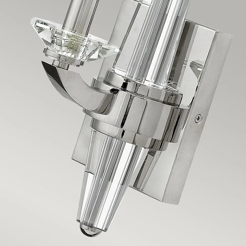 Wandlampe Metall Kristall 45 cm hoch E14 HARLOW