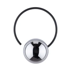 Wandlampe Metall Rauchglas G9 Schwarz Graphit Kugel Schirm