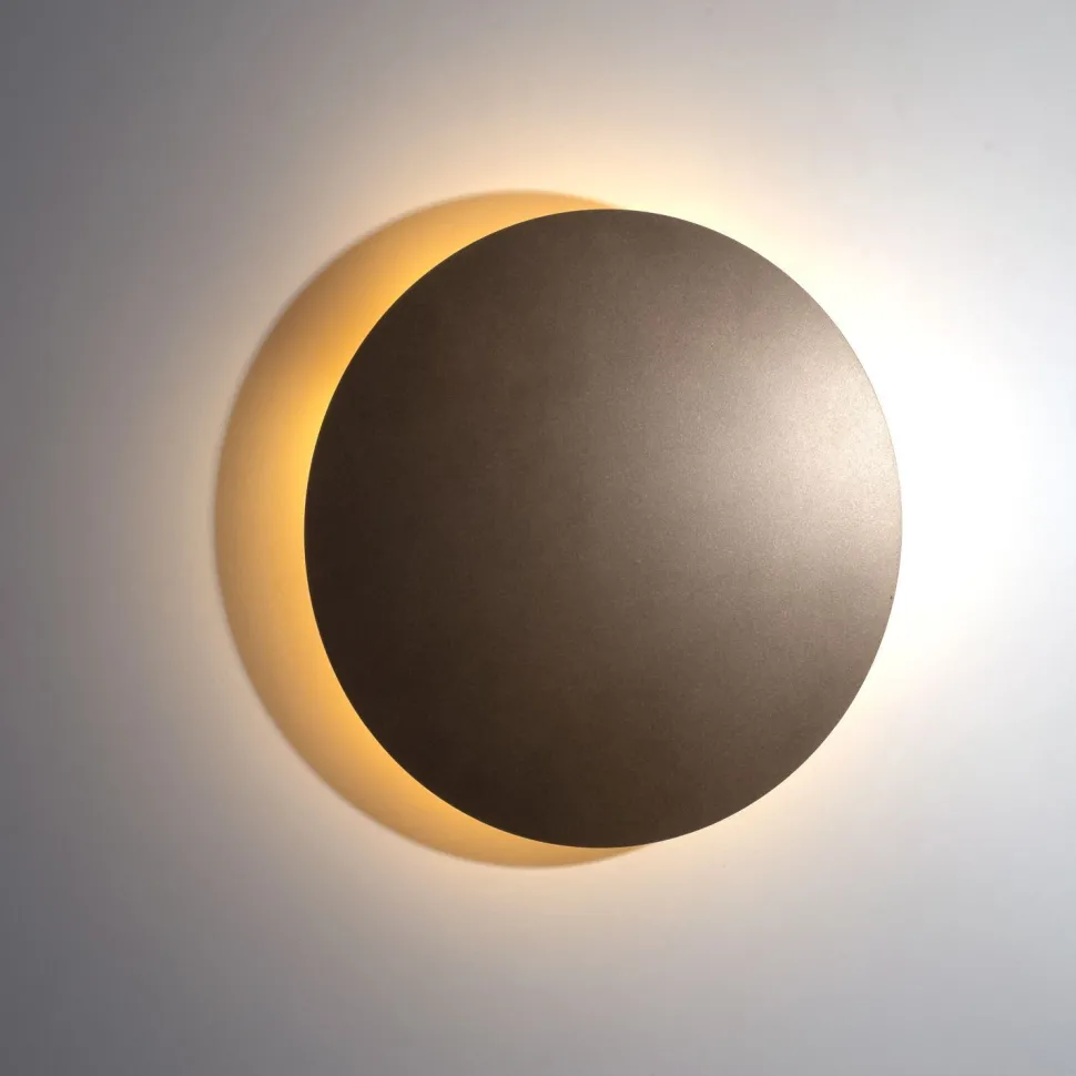 Wandlampe Metall rund Ø 40 cm Braun für 4x G9 indirekt