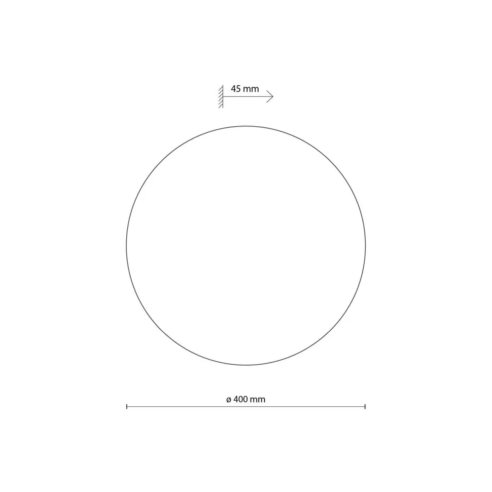 Wandlampe Metall rund Ø 40 cm Braun für 4x G9 indirekt