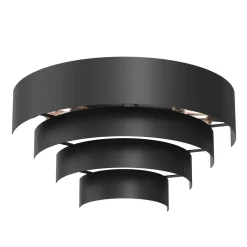 Wandlampe Metall Schwarz B:40 cm E27 indirektes Licht