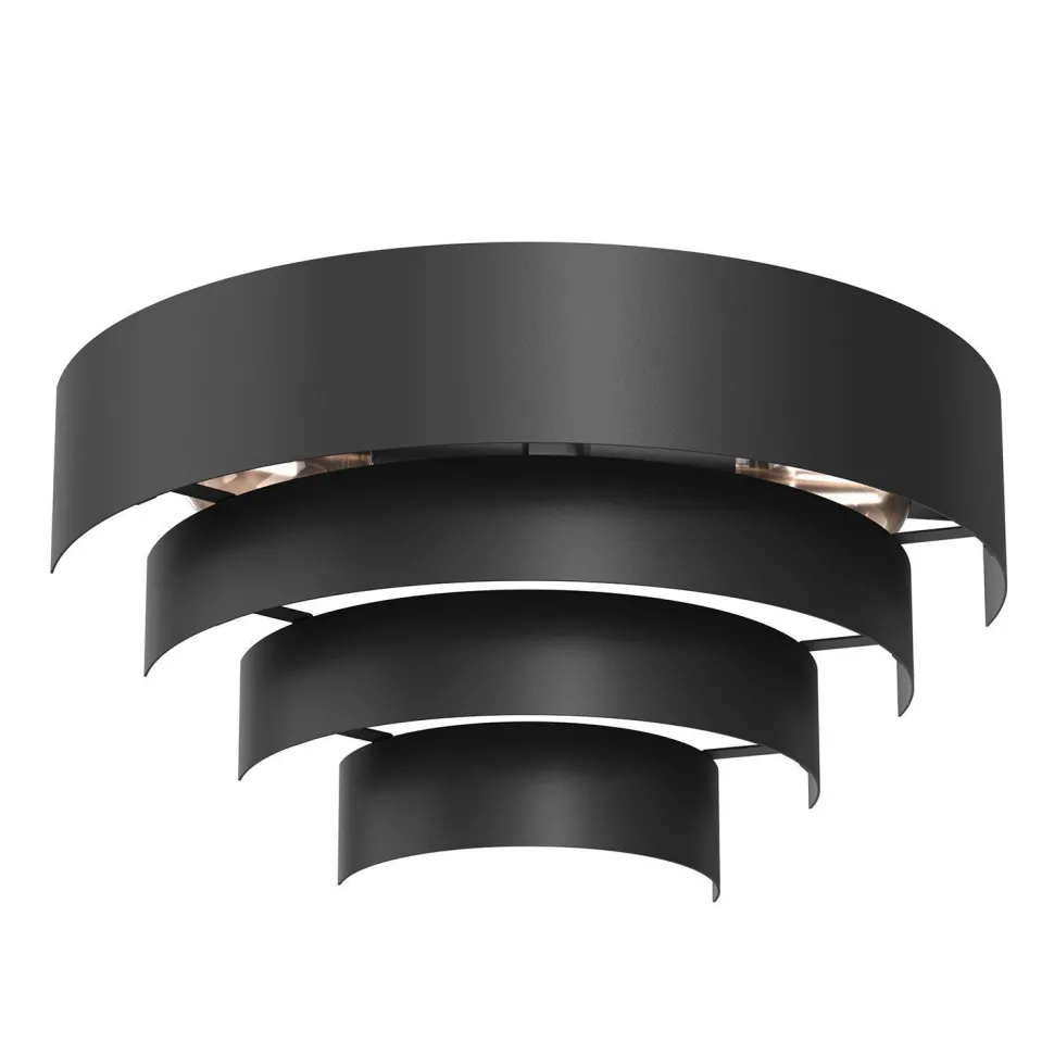 Wandlampe Metall Schwarz B:40 cm E27 indirektes Licht