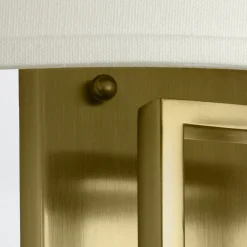 Wandlampe Metall Stoff 38,1 cm breit E14 2-flammig