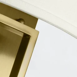 Wandlampe Metall Stoff 38,1 cm breit E14 2-flammig