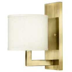 Wandlampe Metall Stoff E27 30,5 cm hoch Modern POLILLA