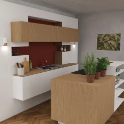 Wandlampe Metall Weiß Kupfer B:6 cm elegant akzentuiert