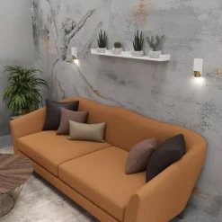 Wandlampe Metall Weiß Messing GU10 stilvoll akzentuiert