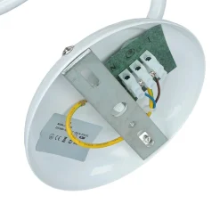 Wandlampe Metall Weiß Stoff Lampe Rustikal