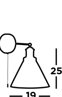 Wandlampe mit Schalter Chrom Klar E27 Glas