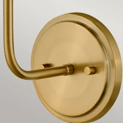 Wandlampe mit Schalter 40cm hoch E27 Metall in Messing Schwarz