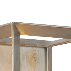 Wandlampe mit Schalter in Silber-Gold E27 Metall H: 23,5 cm