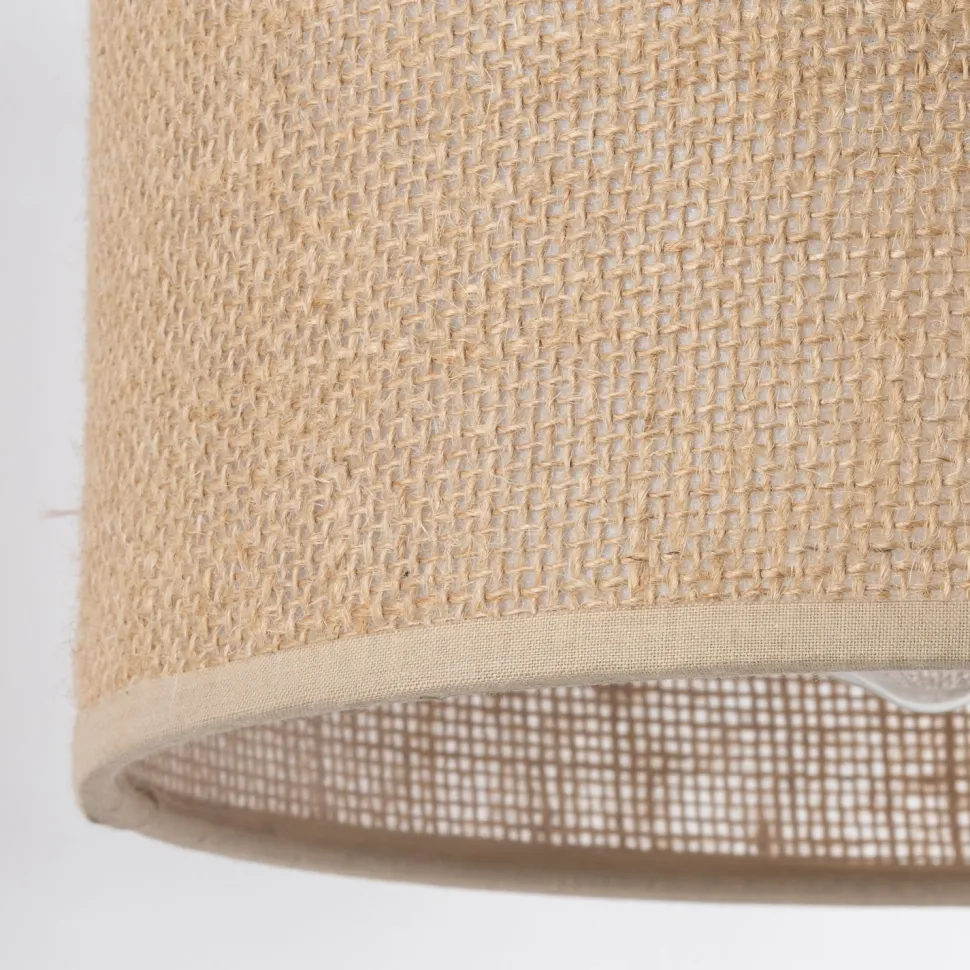 Wandlampe mit Schalter Jute E27 H: 30 cm Boho RIANNE