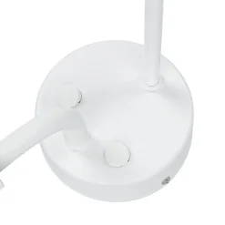 Wandlampe mit Schwanenhals Weiß E27 + G9 H: 50 cm