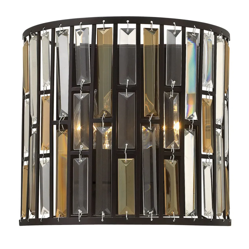 Wandlampe PRISM B:31cm in Bronze Jugendstil Lampe