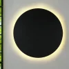 Wandlampe rund Ø 40 cm Metall Schwarz indirektes Licht