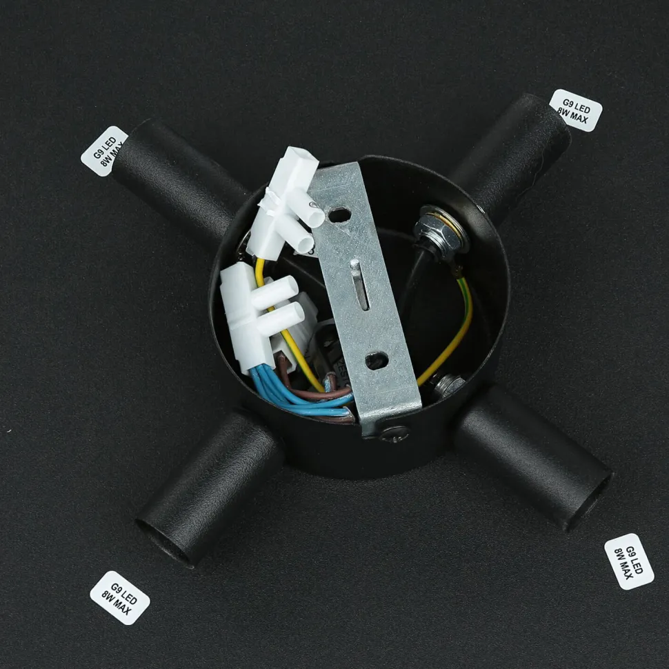 Wandlampe rund Ø 40 cm Metall Schwarz indirektes Licht