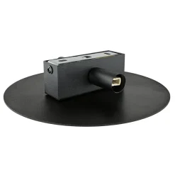 Wandlampe rund flach Ø 20 cm Modern Metall Schwarz