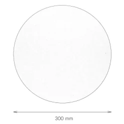 Wandlampe rund Metall Ø 30 cm flach Weiß G9 Modern