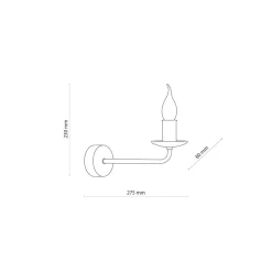 Wandlampe Rustikal Metall Schwarz für E27 dekorativ