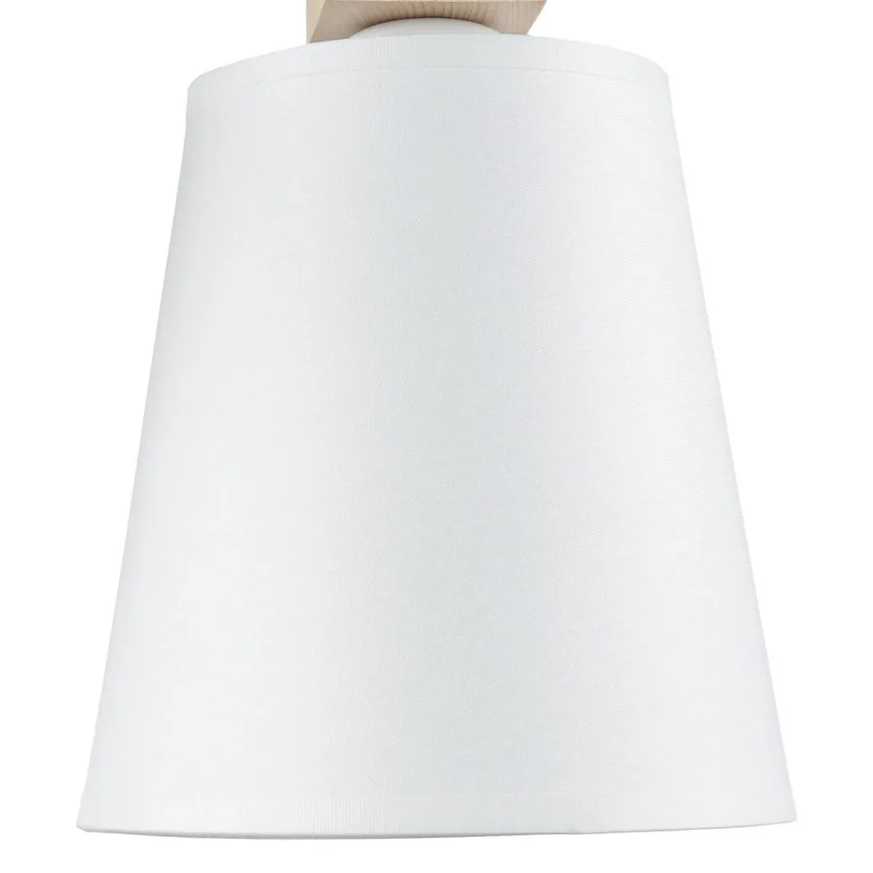 Wandlampe Schirm Weiß Holz Skandinavisch REILLY