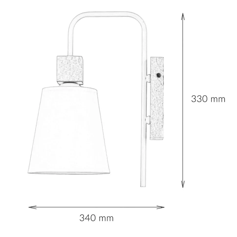 Wandlampe Schirm Weiß Holz Skandinavisch REILLY
