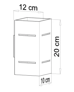 Wandlampe Schwarz Aluminium eckig G9 Up Down Modern