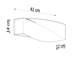 Wandlampe Schwarz Keramik Glas 42 cm Up Down indirekt