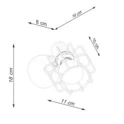 Wandlampe Schwarz schwenkbar klein Retro E14