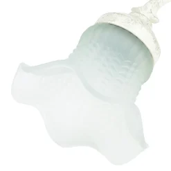 Wandlampe Shabby Chic Echt-Messing Glas floral
