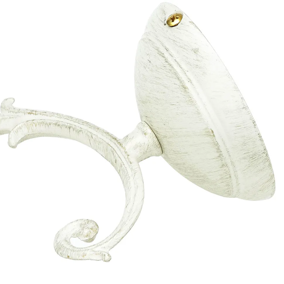 Wandlampe Shabby Chic Echt-Messing Glas floral