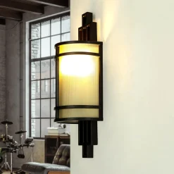 Wandlampe SHOJI Bronze Vintage Leuchte Wohnzimmer