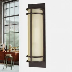 Wandlampe SHOJI Bronze Vintage Leuchte Flur Diele