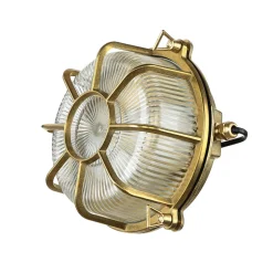 Wandlampe SIFNOS Messing IP64 rund Ø24cm Außenwand