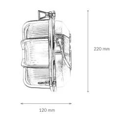 Wandlampe SIFNOS Messing IP64 rund Ø24cm Außenwand