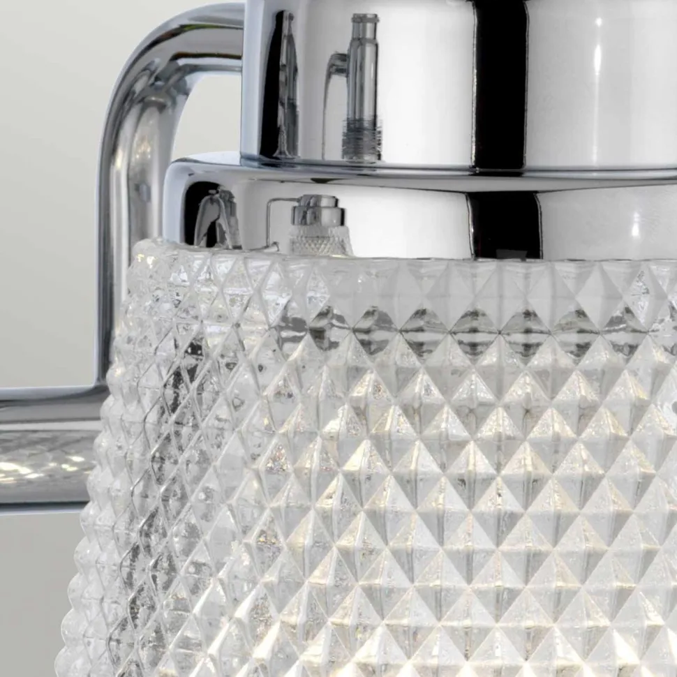 Wandlampe Spiegel LED G9 IP44 B: 34,5 cm Metall Glas in Chrom