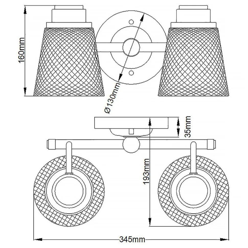 Wandlampe Spiegel LED G9 IP44 B: 34,5 cm Metall Glas in Chrom