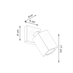 Wandlampe Spot verstellbar GU10 eckig Modern Holz