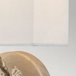 Wandlampe Stoff 31,8 cm hoch Creme Weiß