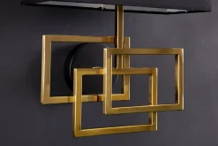 Wandlampe Stoff blendarm T:20 cm E27 in Gold Schwarz