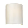 Wandlampe Stoff Up Down Creme Chrom Flur Schlafzimmer