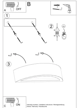 Wandlampe Up Down Beton 40 cm indirekt E27 innen