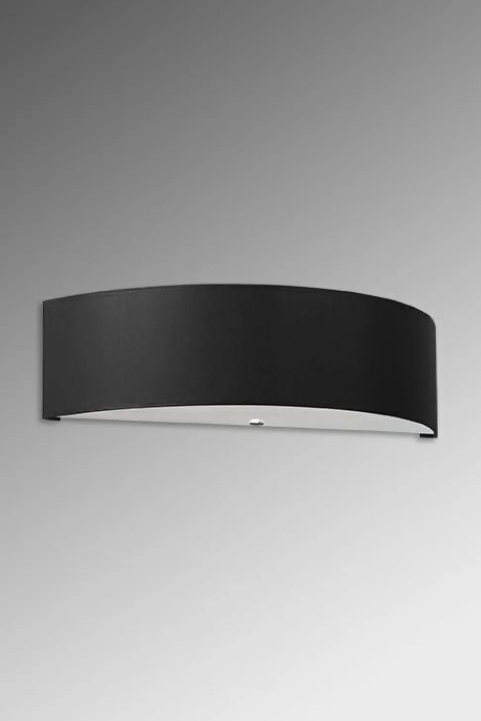 Wandlampe Up Down Schwarz Stoff Glas 45 cm indirekt