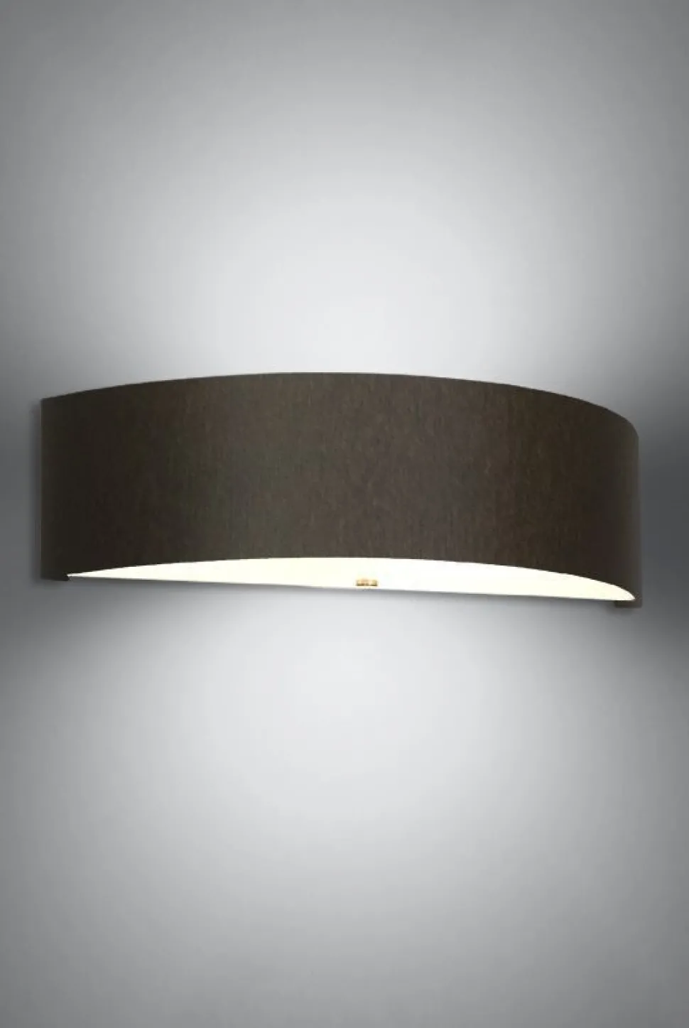 Wandlampe Up Down Schwarz Stoff Glas 45 cm indirekt